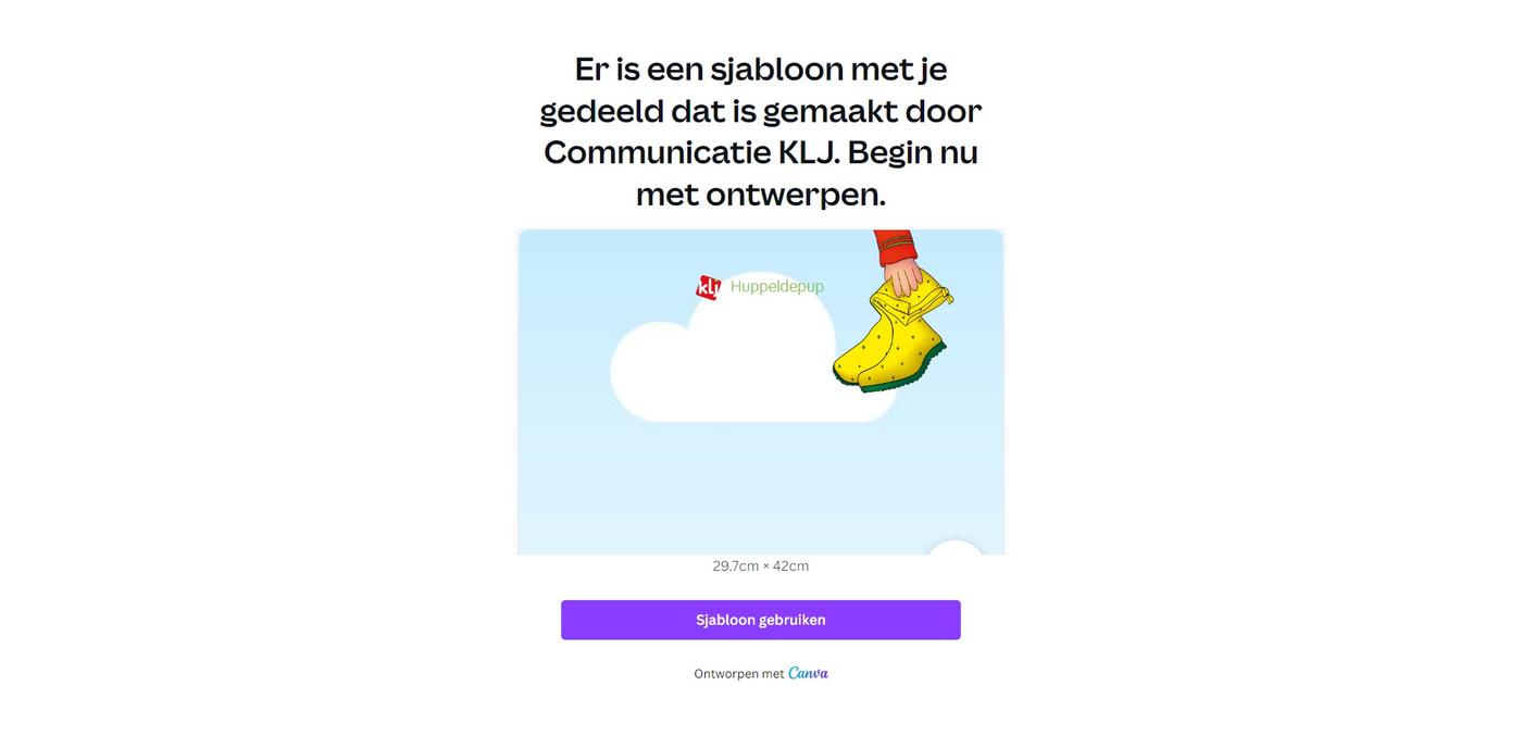 Stap 1 - sjabloon Jaarthema op Canva